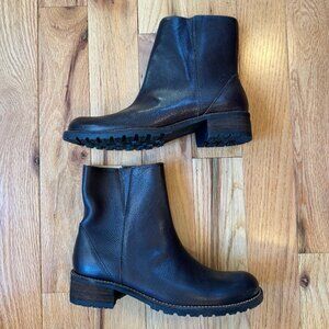 L.L. Bean Leather Boots Chelsea Ankle Zip Dark Espresso Brown Women’s Size 9.5